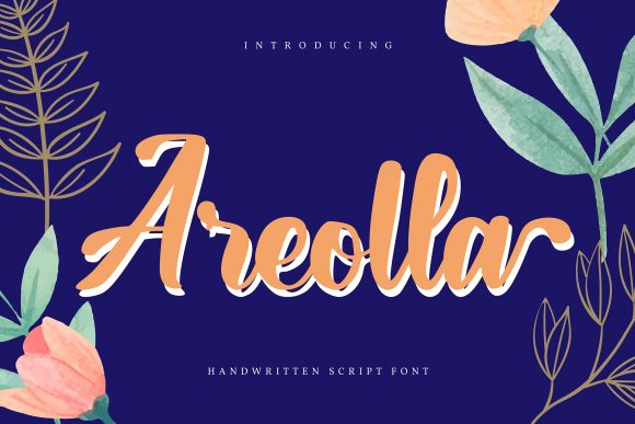 Areolla: A Modern Handwritten Font
